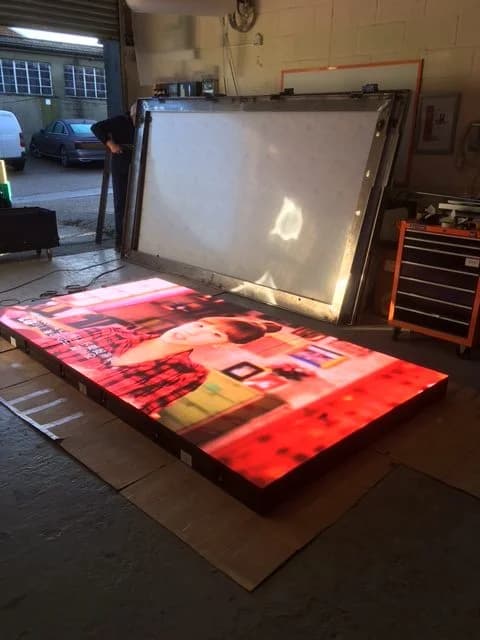 Custom LED screen enclosure designed and manufactured for Canadian market by CVB Technical Solutions