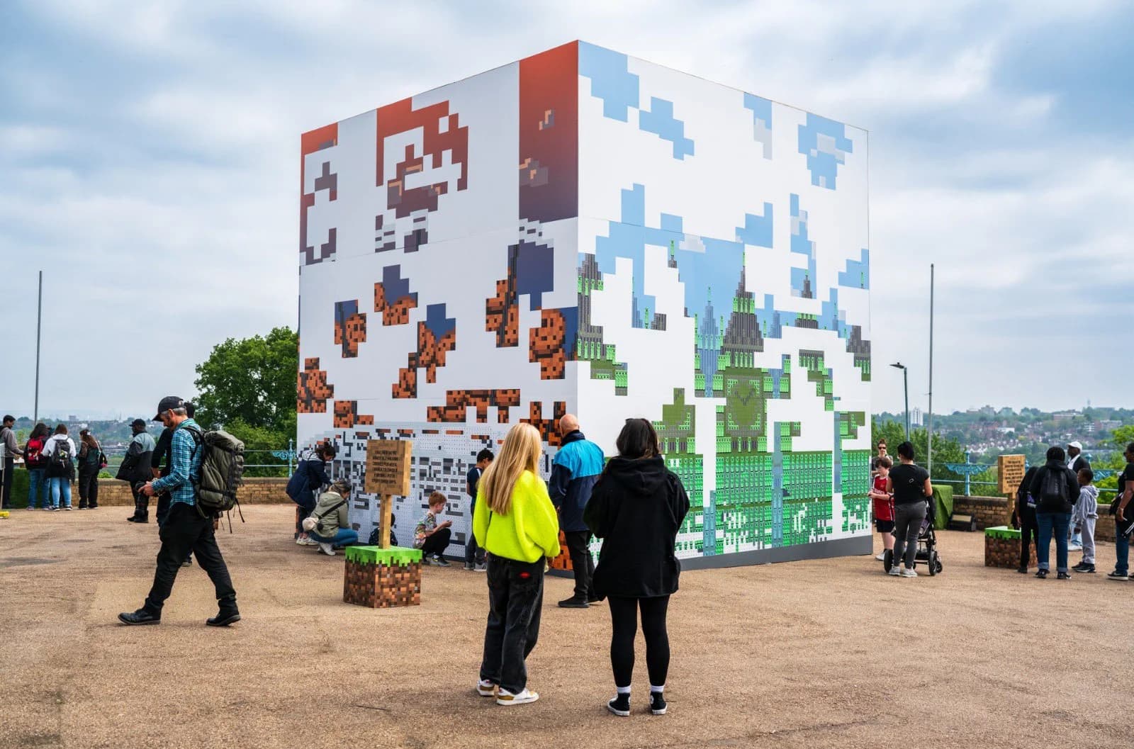 Minecraft 15th Anniversary exhibition display installation at Alexandra Palace by CVB Technical Solutions