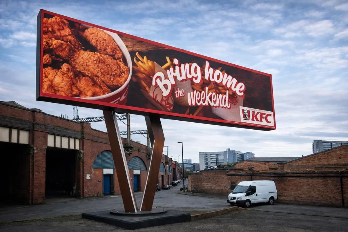 KFC bespoke free standing billboard